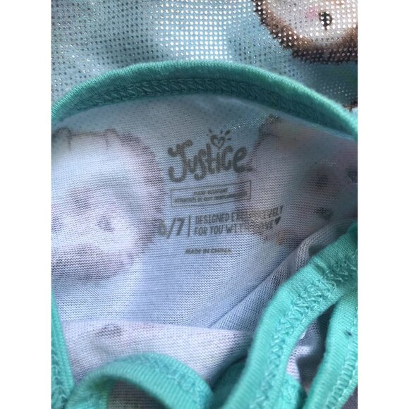 Justice Size 6/7 Hedgehog Short Romper Pajamas - Picture 4 of 4